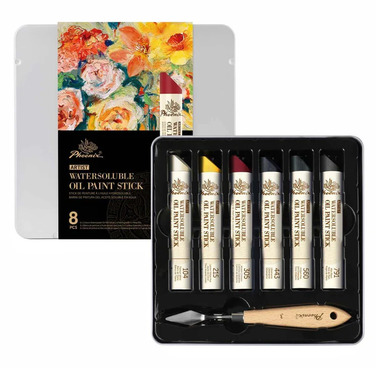 set phoenix watersoluble oil stick 6 colores art. nr. pwos0637