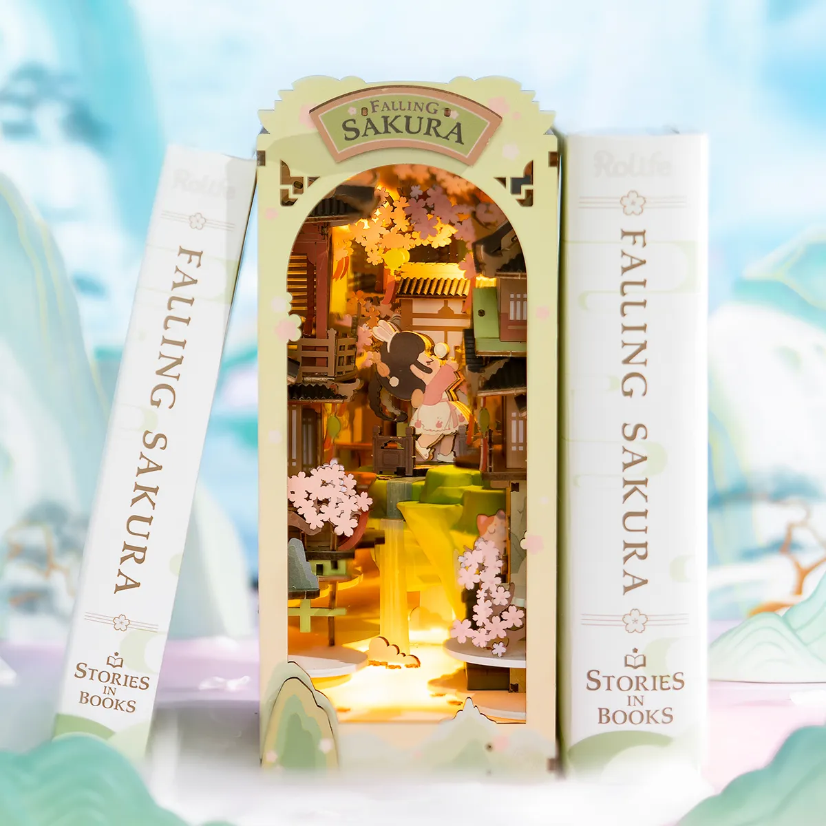 decoración librería 3d falling sakura art. nr. tgb05