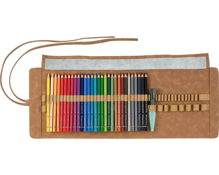 Estuche enrollable Albrecht Dürer 30 colores + pincel rellenable Faber-Castell Art.-Nr. 117530