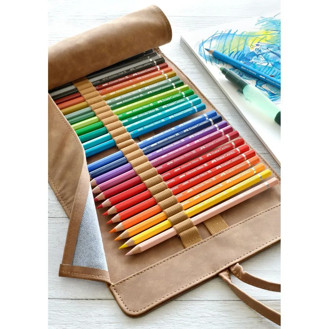 estuche enrollable albrecht dürer 30 colores + accesorios faber castell art. nr. 117530