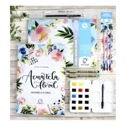 set iniciación acuarela floral de "the flower journal" art. nr. po200060