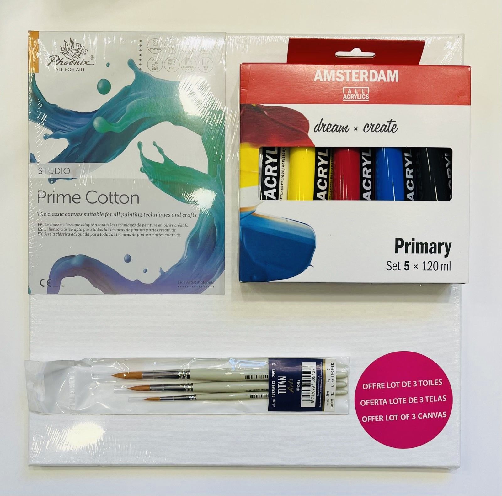 kit de supervivencia básico acrílico