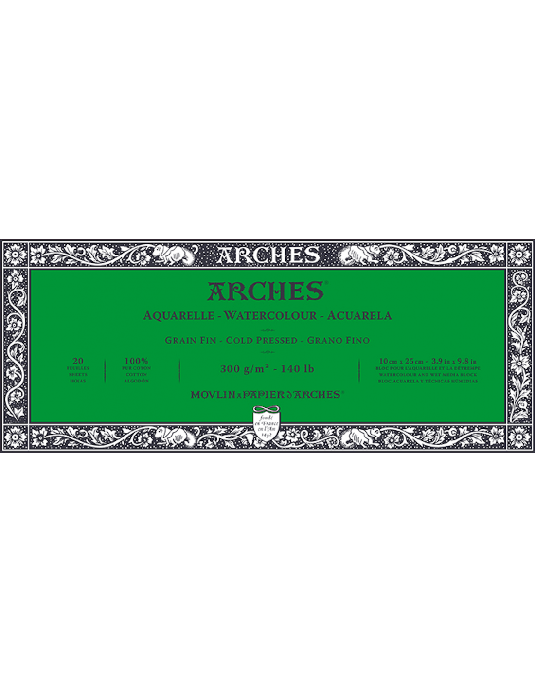 bloc acuarela arches® grano fino 10x25 cm art. nr. a1795056