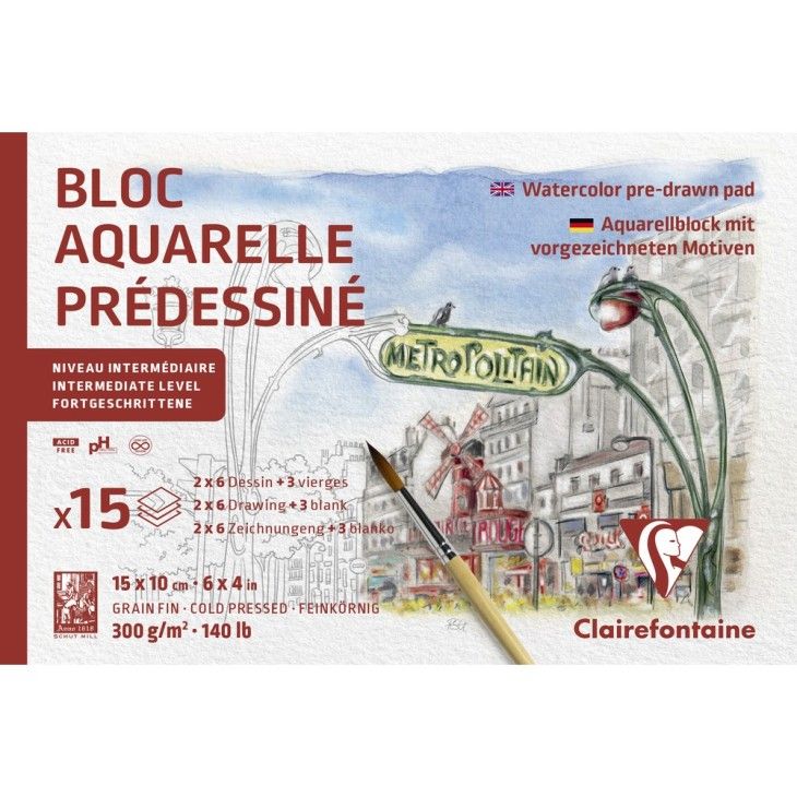 Cuaderno para colorear 10×15 300g/m² 12+3 hojas Art.-Nr. 975727C