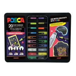 estuche metálico groovy colours 20 rotuladores posca art. nr. 302422188