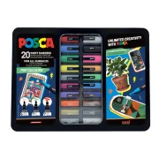 estuche metálico pop colours 20 rotuladores posca art. nr. 302422187