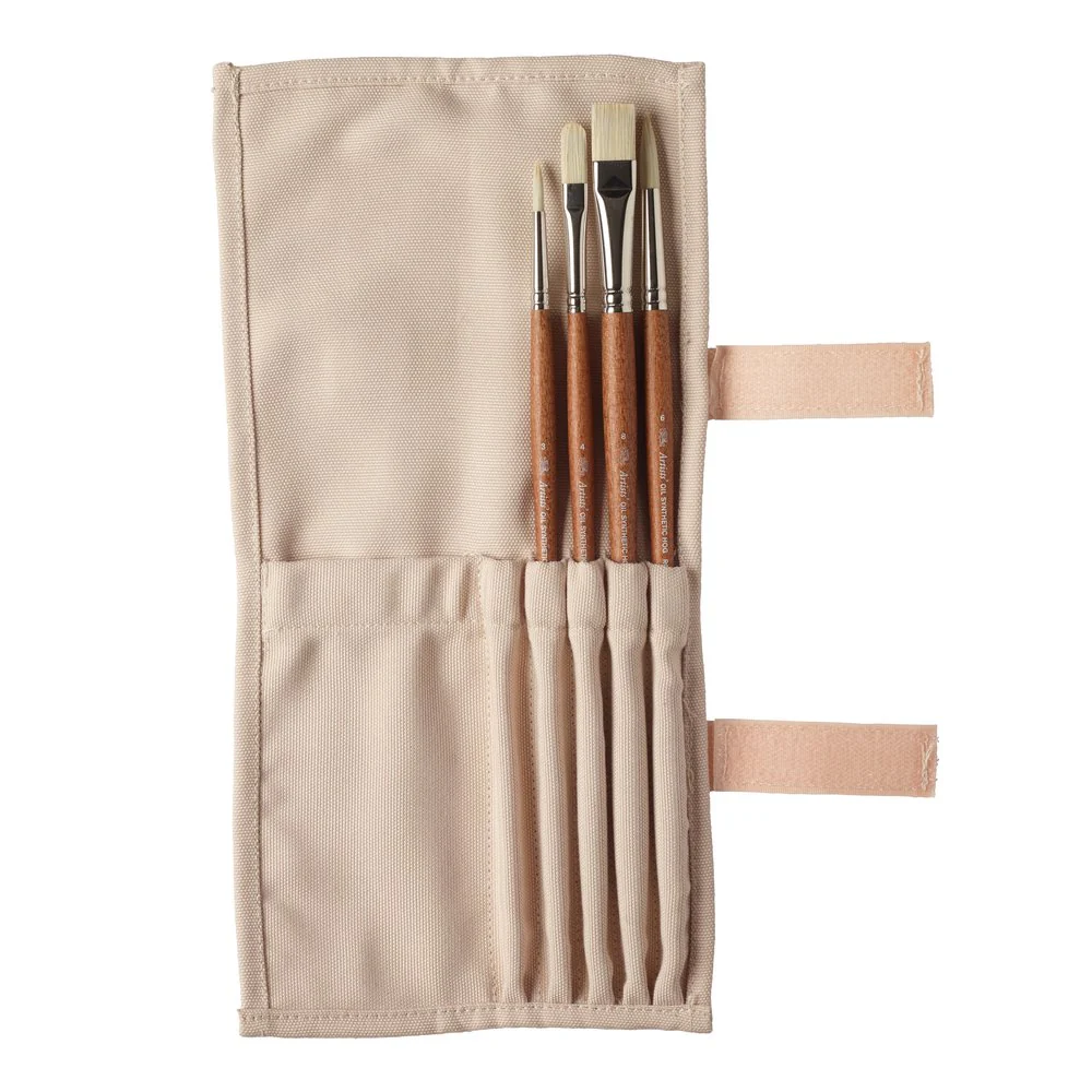 set 4 pinceles sintéticos winsor & newton para Óleo art. nr. 5010901