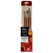 set 4 pinceles sintéticos winsor & newton para Óleo art. nr. 5010901