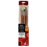 set 4 pinceles sintéticos winsor & newton para Óleo art. nr. 5010901