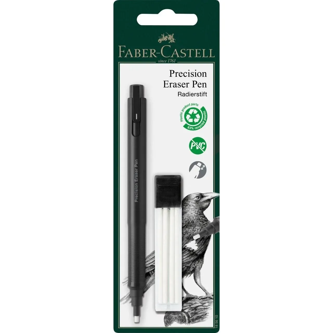 porta gomas de precisión con repuestos faber castell art. nr. 185610