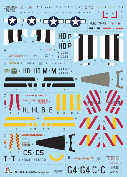 1:72 p 51d mustang aces art. nr. 1484