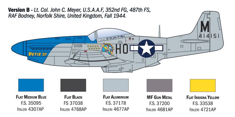 1:72 p 51d mustang aces art. nr. 1484