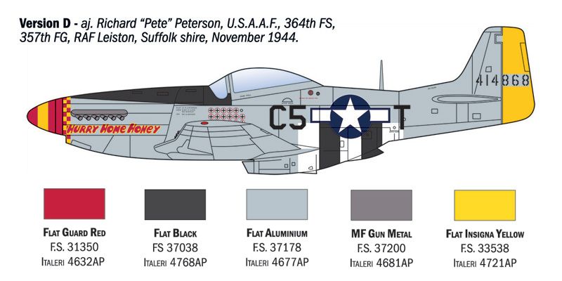 1:72 p 51d mustang aces art. nr. 1484