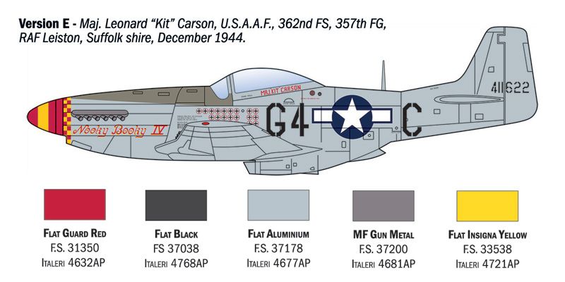 1:72 p 51d mustang aces art. nr. 1484