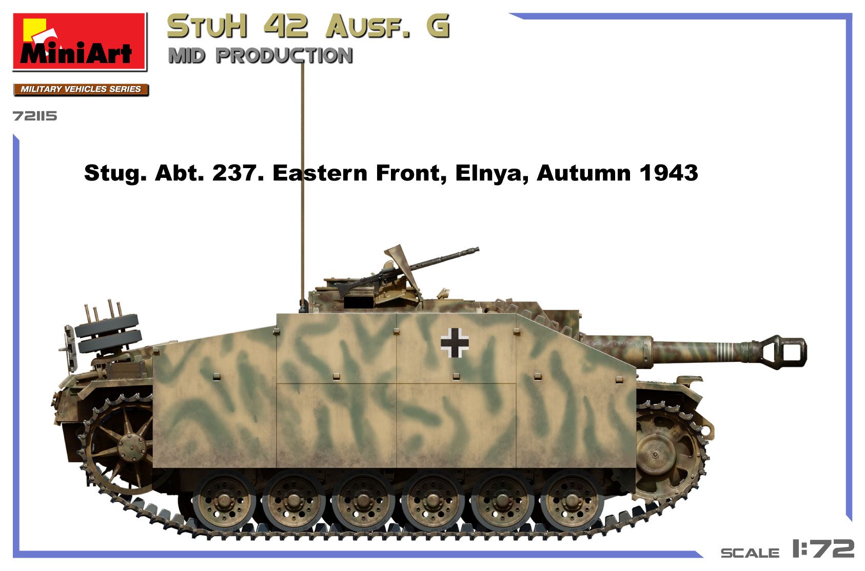 1:72 stuh 42 ausf. g mid production art. nr. 72115