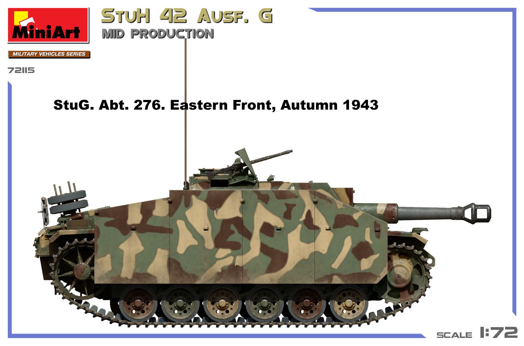 1:72 stuh 42 ausf. g mid production art. nr. 72115