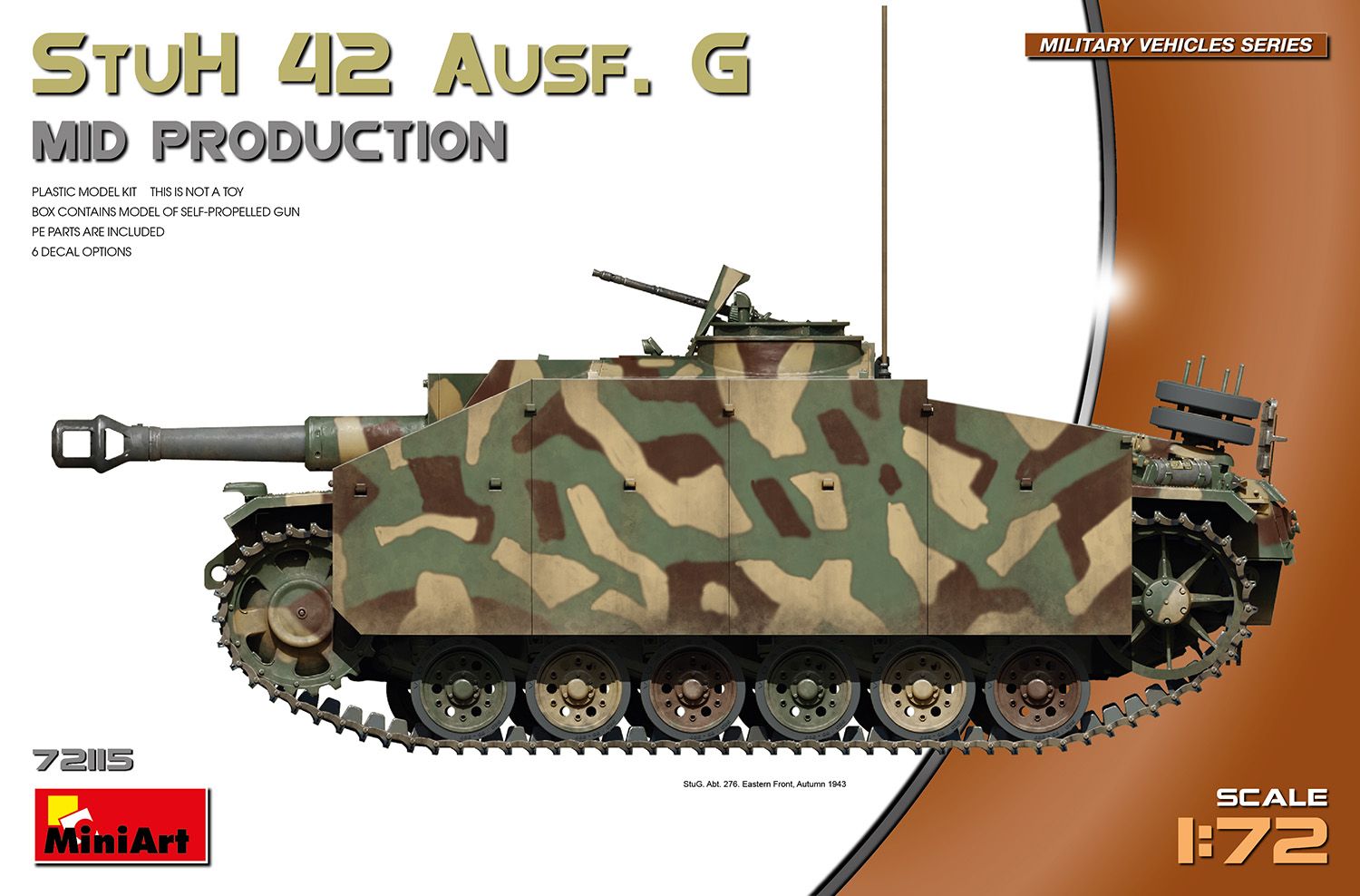 1:72 stuh 42 ausf. g mid production art. nr. 72115