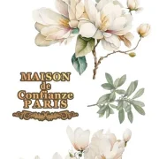 transfers decorativos 15x30cm 4 hojas magnolias art. nr. pfy 14764