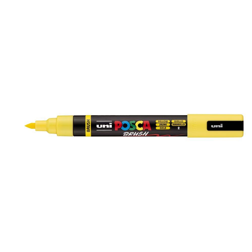 rotulador posca punta pincel – amarillo art. nr. pc 5br 2