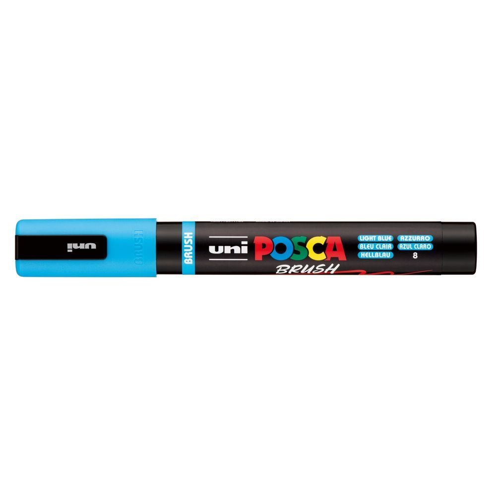 rotulador posca punta pincel azul claro art. nr. pc 5br 8