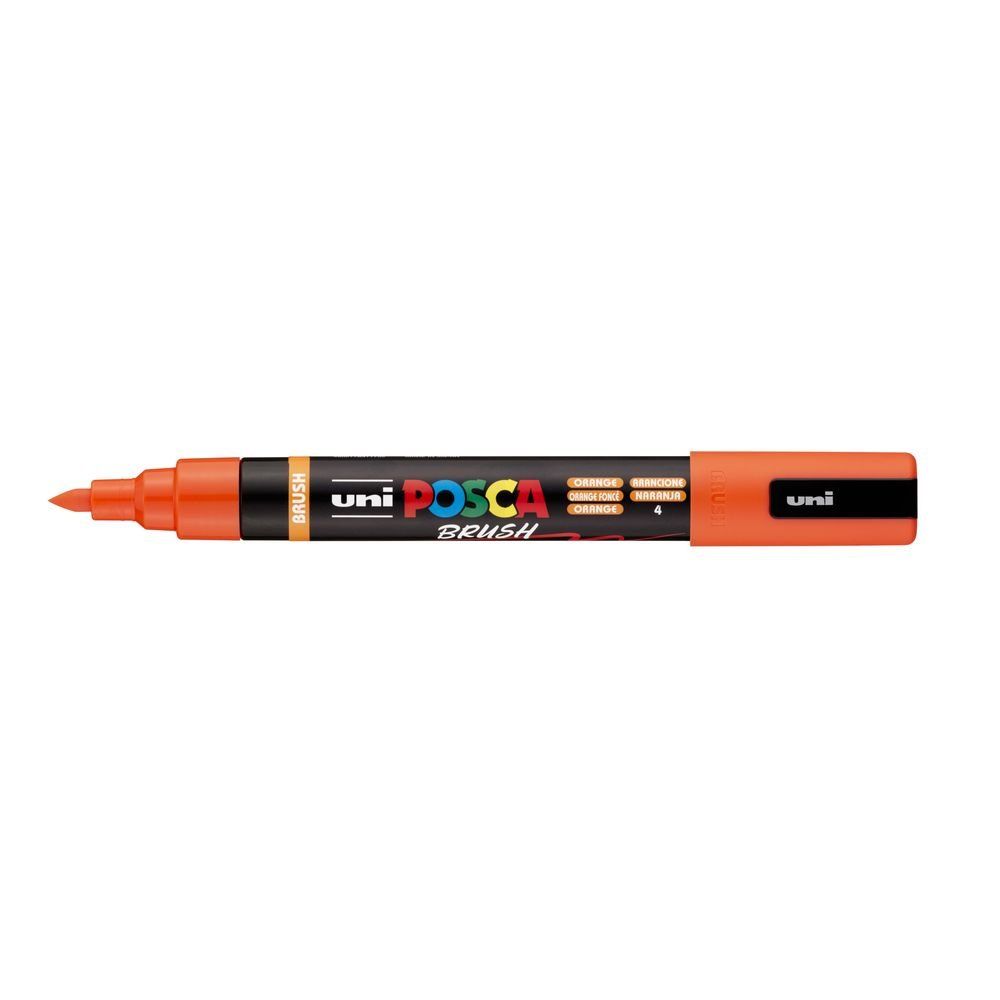 rotulador posca punta pincel – naranja art. nr. pc 5br 4