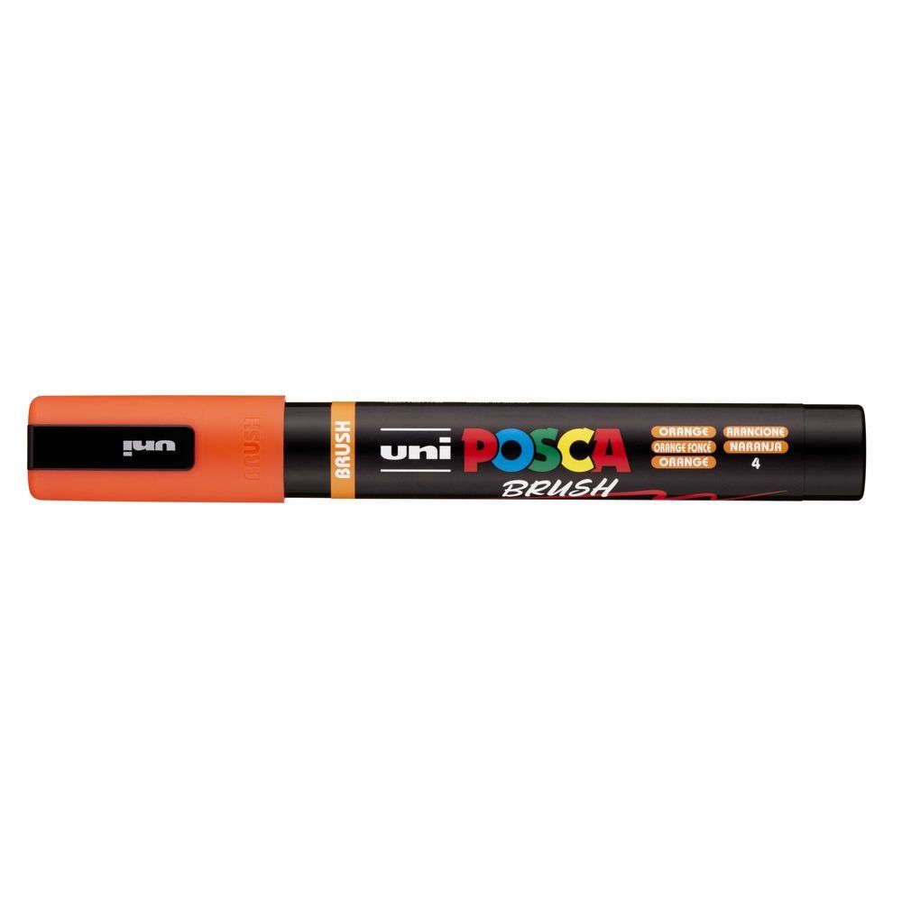 rotulador posca punta pincel – naranja art. nr. pc 5br 4