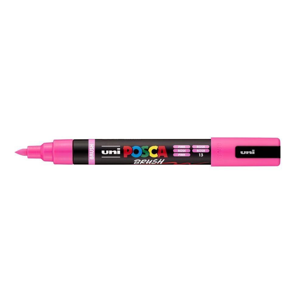 rotulador posca punta pincel – rosa art. nr. pc 5br 13