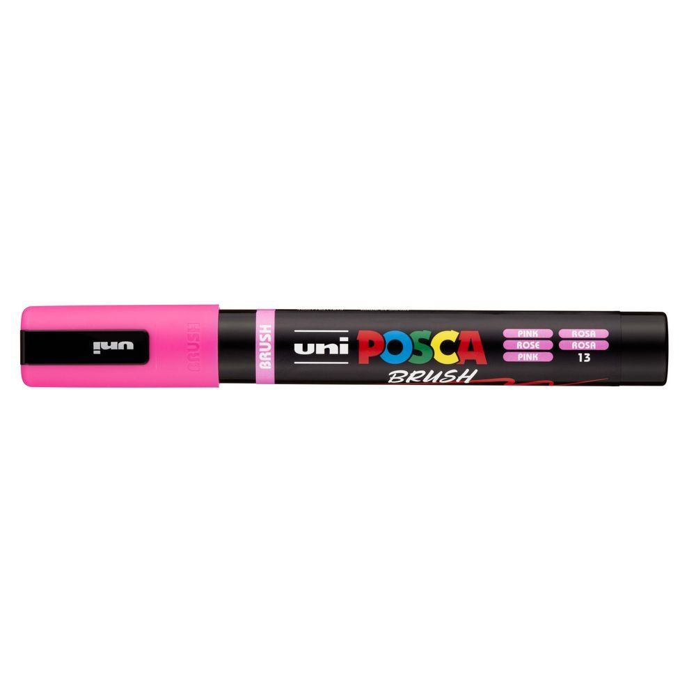 rotulador posca punta pincel – rosa art. nr. pc 5br 13