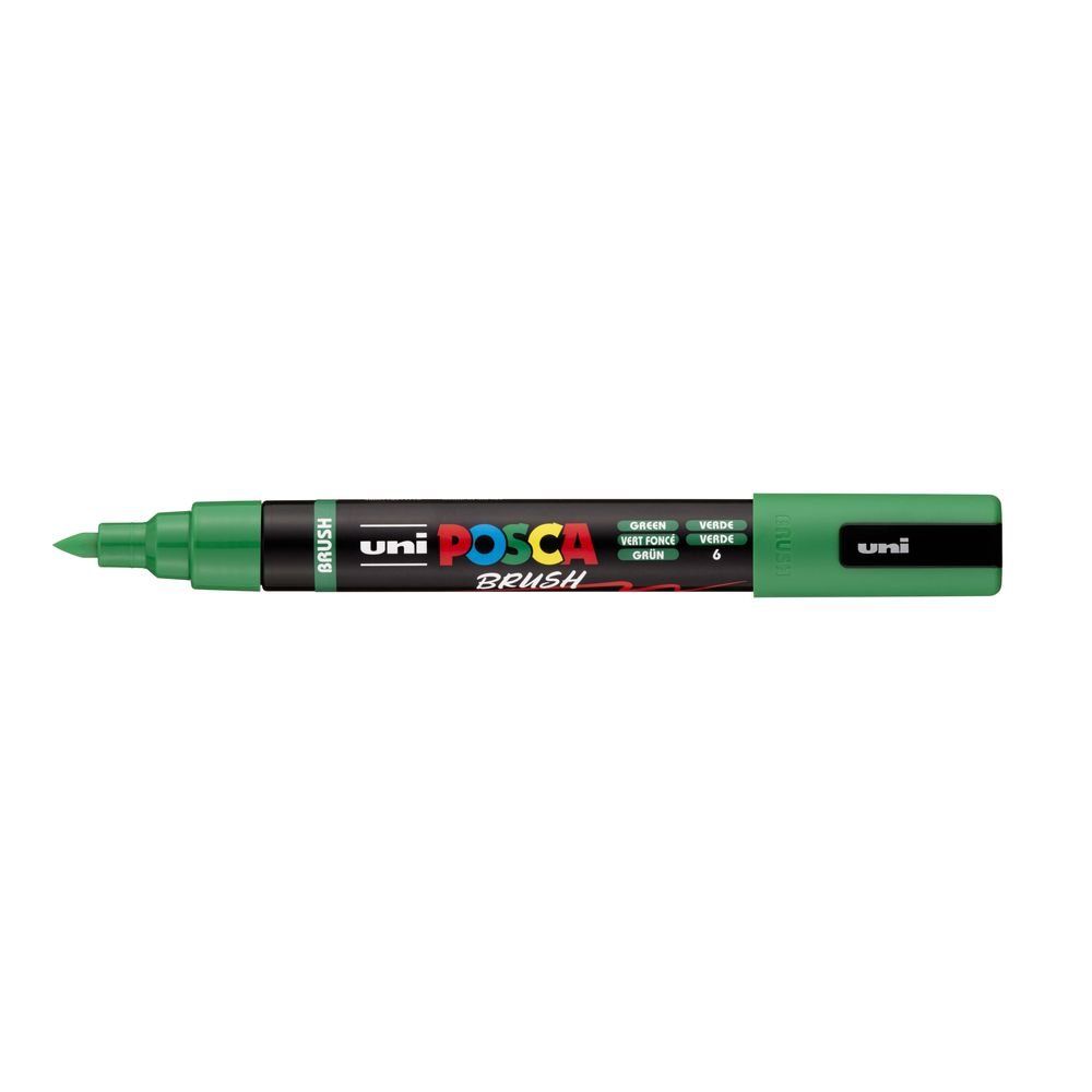 rotulador posca punta pincel verde art. nr. pc 5br 6