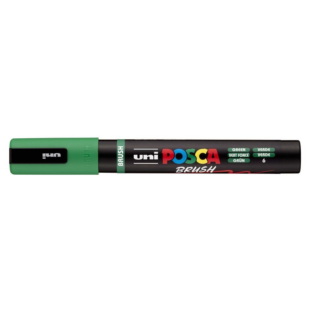 rotulador posca punta pincel verde art. nr. pc 5br 6
