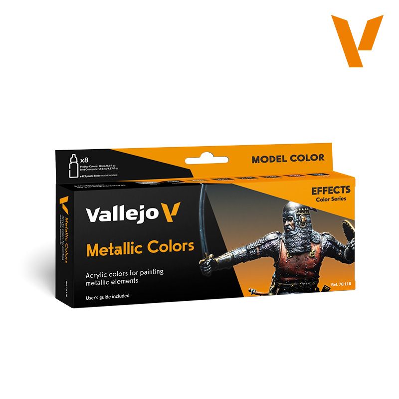 set 8 metallic colors art. nr. 70.118
