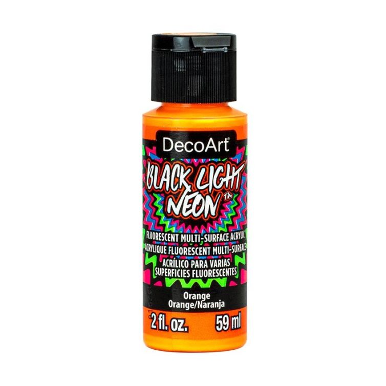 Pintura Acrílica Black Light Neon Decoart – Naranja Art.-Nr. BLN02