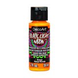 pintura acrílica black light neon decoart naranja art. nr. bln02