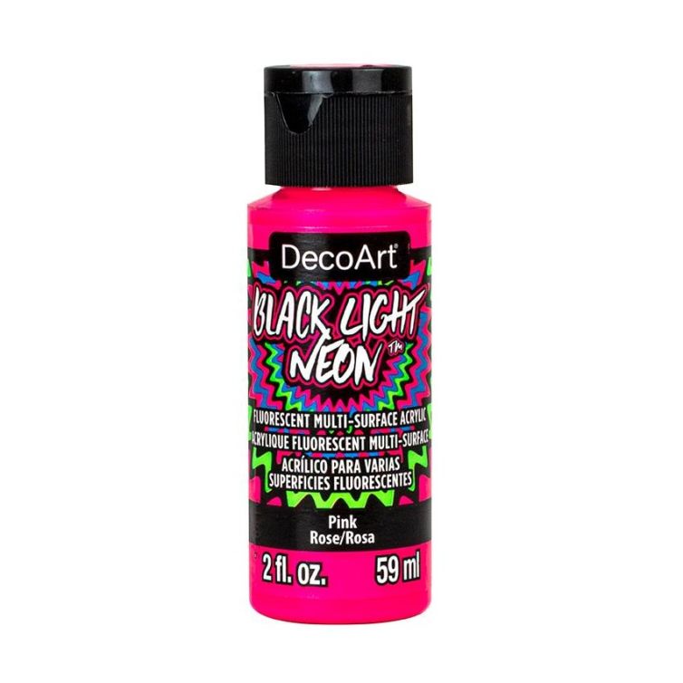 Pintura Acrílica Black Light Neon Decoart – Rosa Art.-Nr. BLN01
