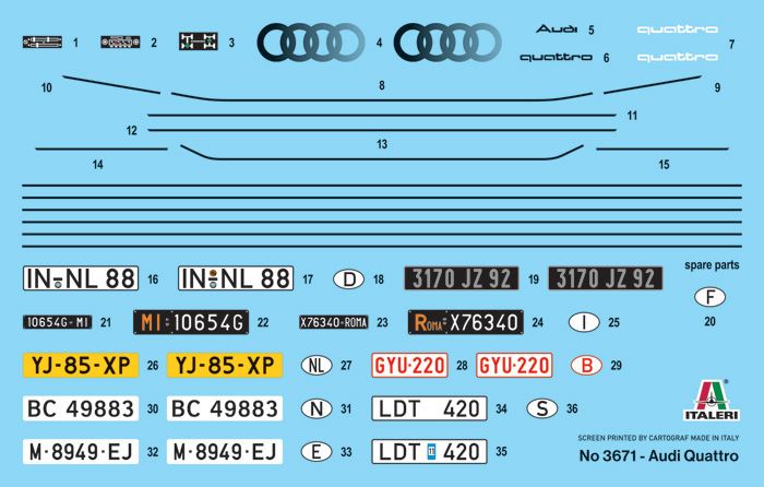 1:24 audi quattro art. nr. 3671