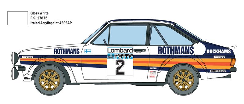 1:24 ford escort rs 1800 mk.ii lombard rac rally art. nr. 3650