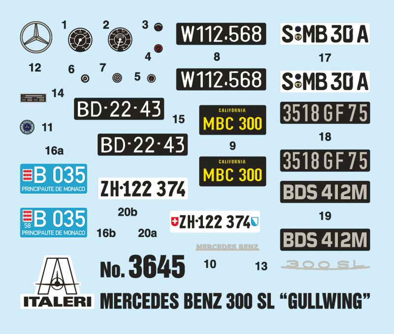 1:24 mercedes benz 300 sl gullwing art. nr. 3645