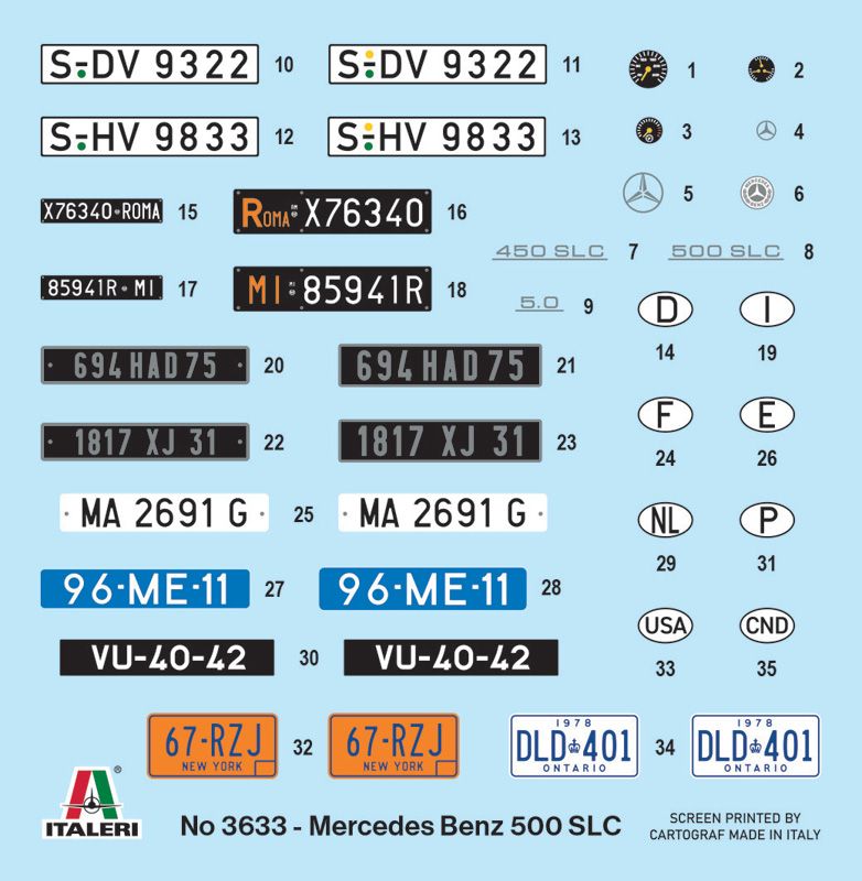 1:24 mercedes benz 500 slc art .nr. 3633