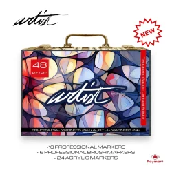 maletín multitécnica artist 48 rotuladores alex bog art. nr. ab 0642