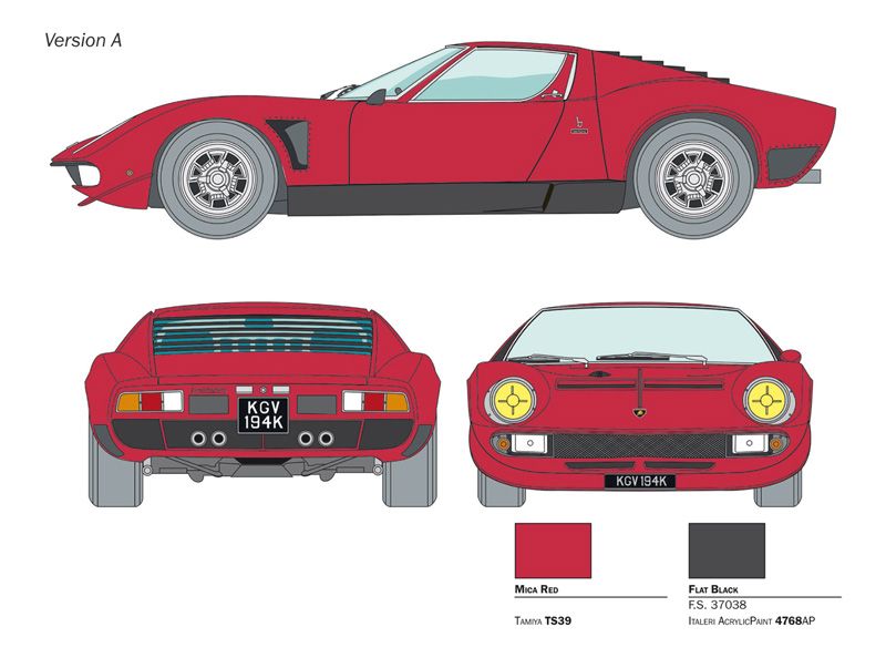 1:24 lamborghini miura jota svj art. nr. 3649