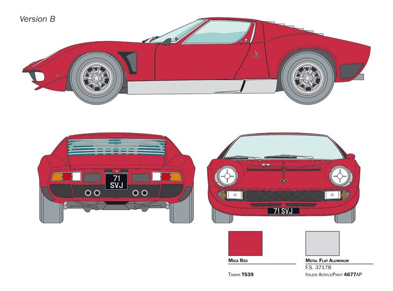 1:24 lamborghini miura jota svj art. nr. 3649