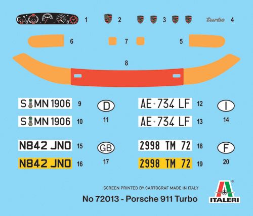 1:24 porsche 911 turbo set completo de iniciación art. nr. 72013