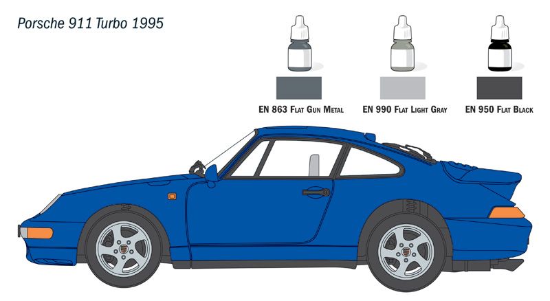 1:24 porsche 911 turbo set completo de iniciación art. nr. 72013