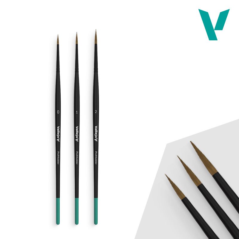 pinceles pro modeler – design set de vallejo art. nr. b01991