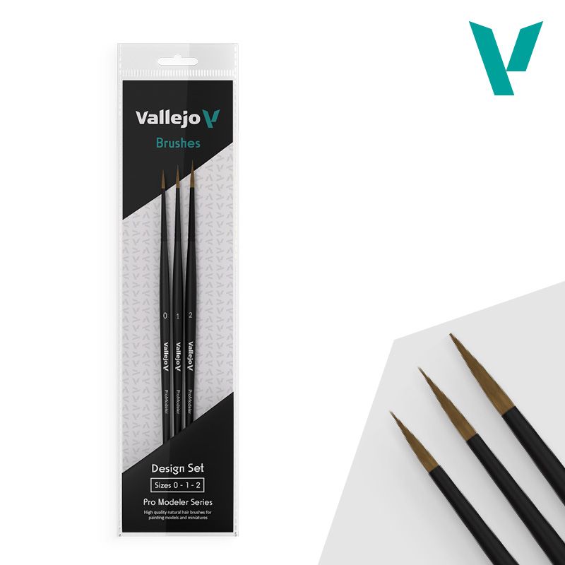 pinceles pro modeler – design set de vallejo art. nr. b01991