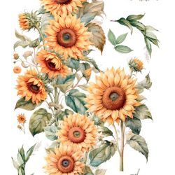 transfers decorativos 60x90cm 4 hojas – girasoles art. nr. pfy 14832