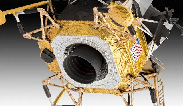 1:48 apolo 11 módulo lunar eagle + pinturas + pincel + pegamento art. nr. 03701