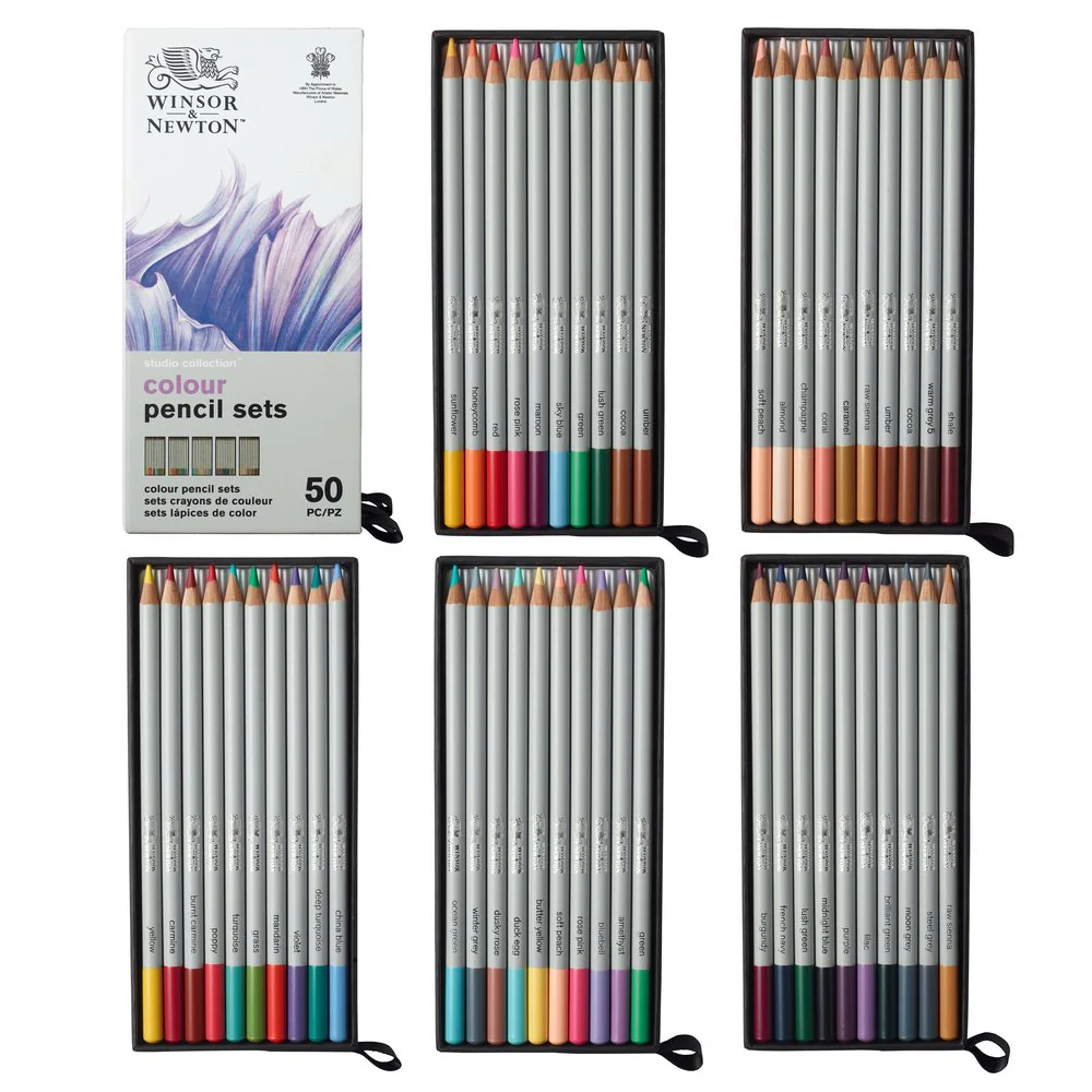 set 50 lápices de color studio collection de winsor & newton art. nr. 2090008