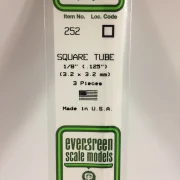 tubo cuadrado de poliestireno blanco 3,2 x 3,2 x 350 mm. art. nr. 787026002521