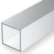 tubo cuadrado de poliestireno blanco 3,2 x 3,2 x 350 mm. art. nr. 787026002521